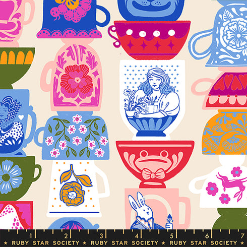 PREORDER Hello Alice Tea Party in Shell RS2122 11 - Ruby Star Society Sold by the Half Yard